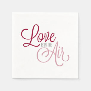 Love is in the Air Valentine's Day   Paper Napkin