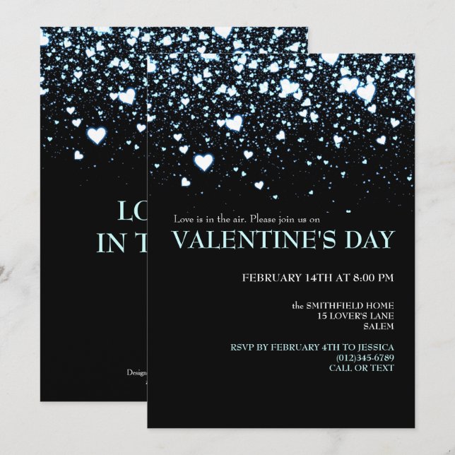 Love is in the Air Valentines Day Party Invitation (Front/Back)