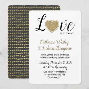 Love is in the Air Wedding Invitation