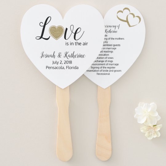 Love Is In The Air Wedding Program Fan Zazzle Co Uk