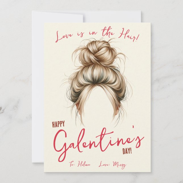 Love is in the Hair, Hair Tie, Scrunchie Gift Card (Front)