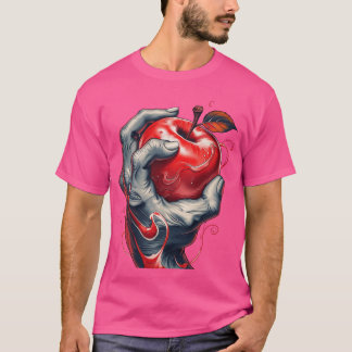 Love is in the Squeeze: Tattoo-Inspired Red Apple  T-Shirt
