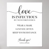 Love Is Infectious But So Is Coronavirus Cute Sign