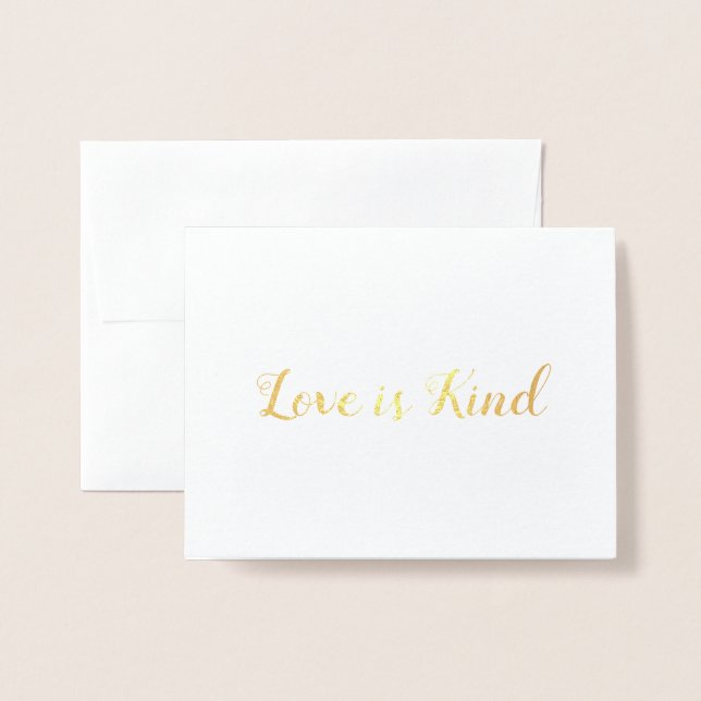 Love is Kind Foil Note Card (Front With Envelope)