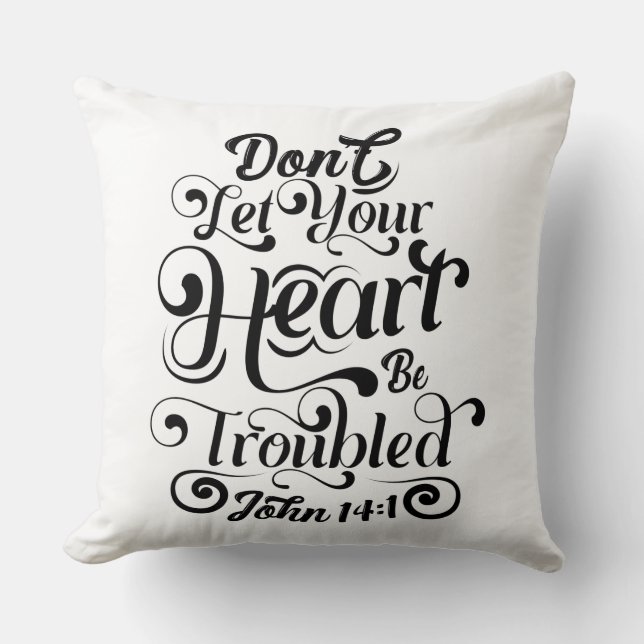 love is kind let not your heart be troubled  cushion (Front)
