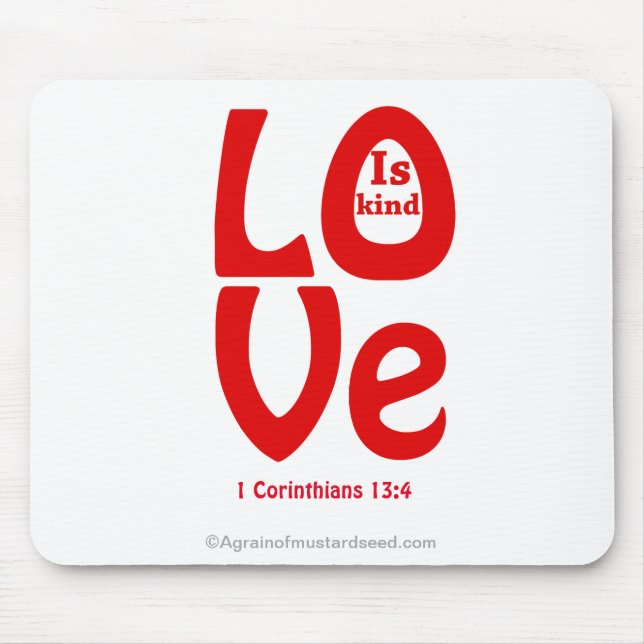 LOVE is kind Mouse Mat (Front)