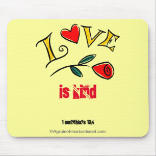 LOVE is kind ROSE Mouse Mat