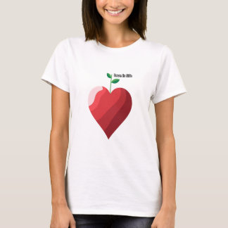 Love is Life: Heart and Plant Design T-Shirt