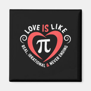 Love Is Like Pi Valentine Day Shirt Funny Math Tea Magnet