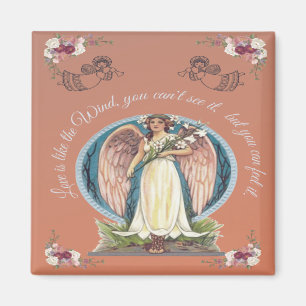 LOVE IS LIKE THE WIND ANGEL ROMANTIC QUOTE MAGNET