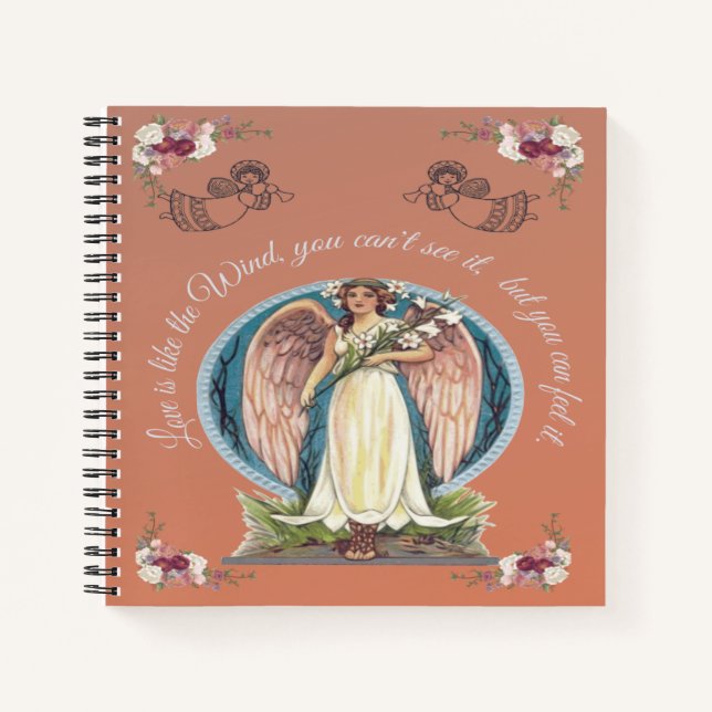 LOVE IS LIKE THE WIND INSPIRATIONAL | ANGEL  NOTEBOOK (Front)