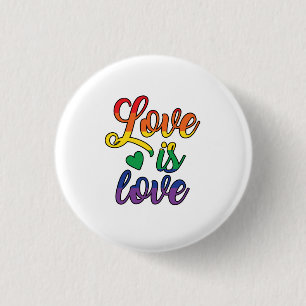 Love is love 3 cm round badge