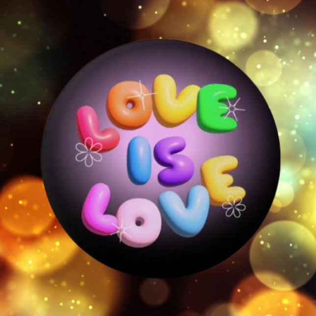 Love Is Love 3D Rainbow Pride Button (Creator Uploaded)