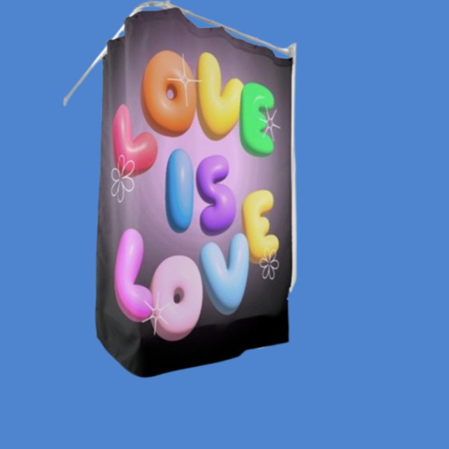 Love Is Love 3D Rainbow Pride Shower Curtain (Creator Uploaded)