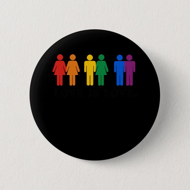 Love is Love 6 Cm Round Badge (Front)