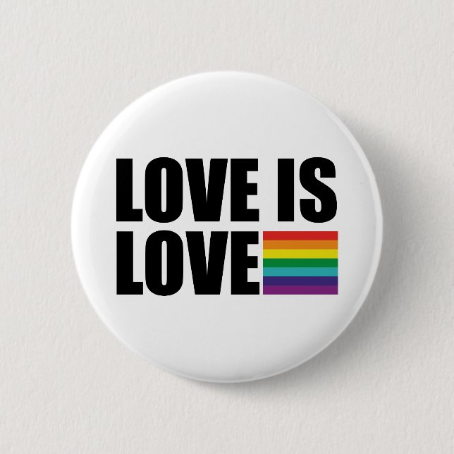 Love is Love 6 Cm Round Badge (Front)