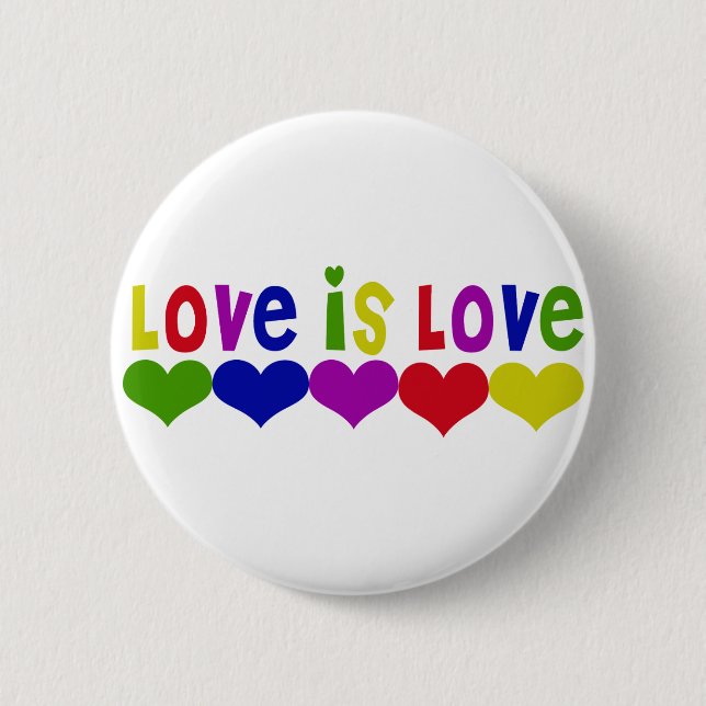 Love is Love 6 Cm Round Badge (Front)