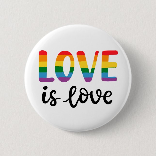 Love Is Love 6 Cm Round Badge (Front)