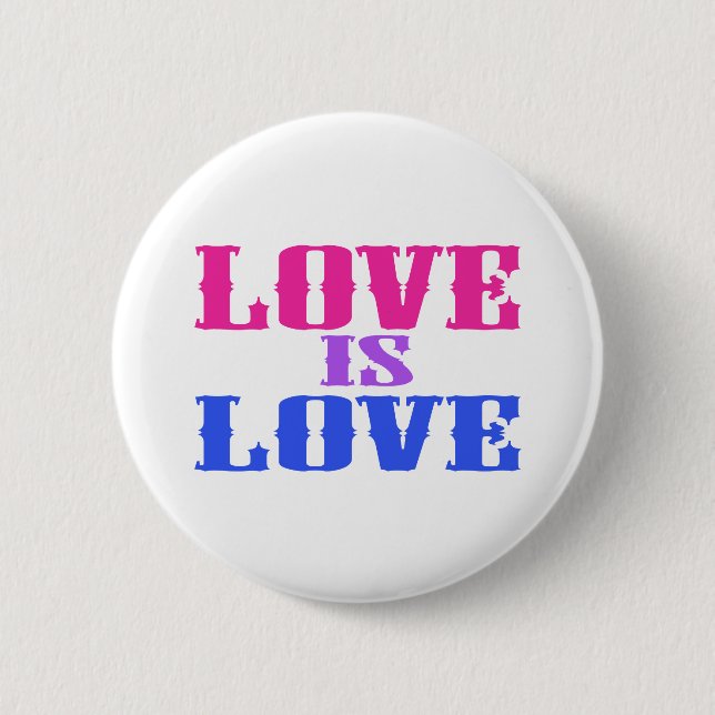 Love Is Love 6 Cm Round Badge (Front)