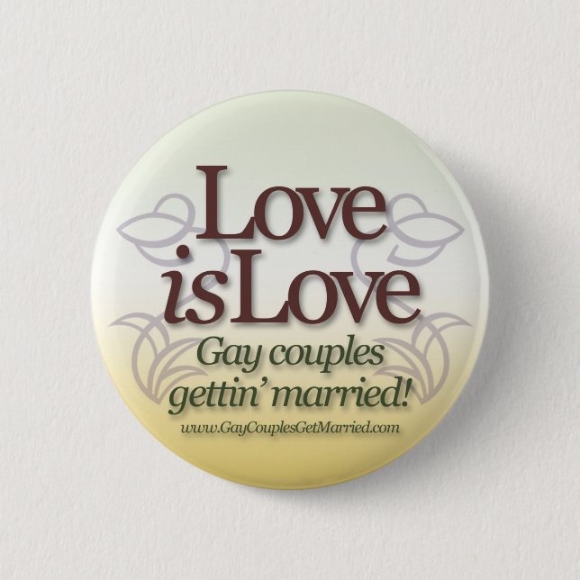 Love is Love 6 Cm Round Badge (Front)