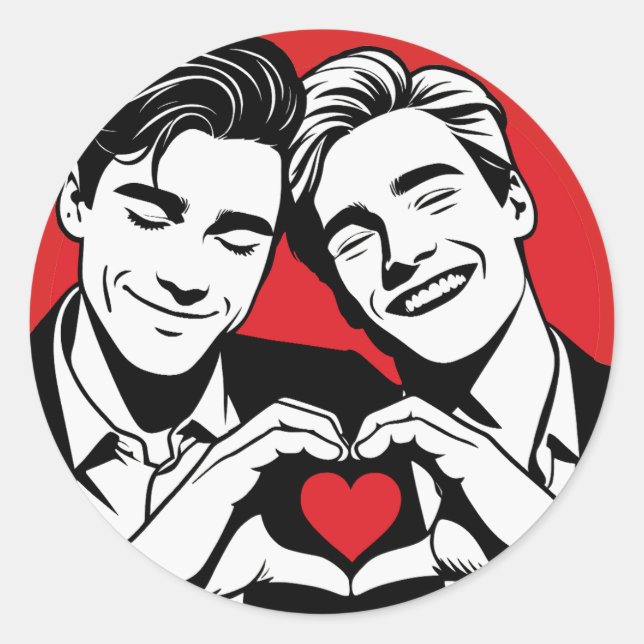 Love is Love. Amore è Amore. Classic Round Sticker (Front)