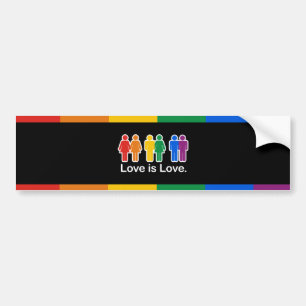 LOVE IS LOVE BASIC BUMPER STICKER