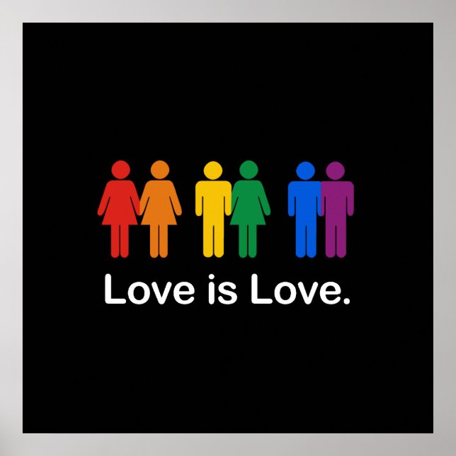 LOVE IS LOVE BLACK POSTER (Front)