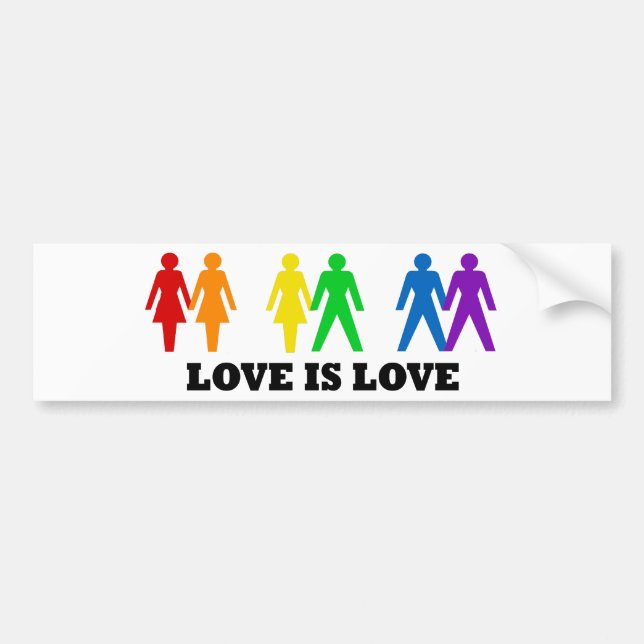 Love is Love Bumper Sticker (Front)