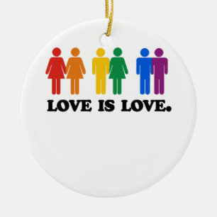 Love is Love Ceramic Tree Decoration