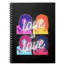 Love is love Cher LGBTQ Pride Month Notebook