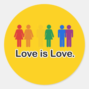 Love is Love. Classic Round Sticker
