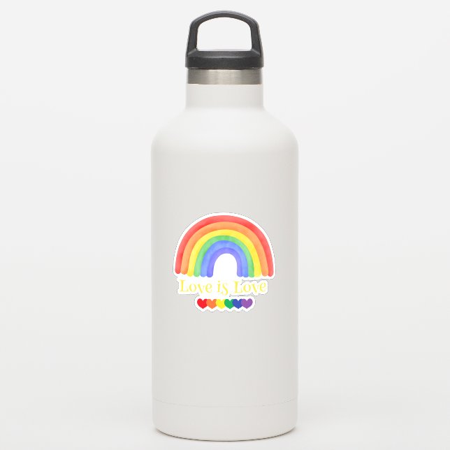 Love is Love Colourful Rainbow (Waterbottle)