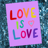 LOVE IS LOVE Colourful Rainbow