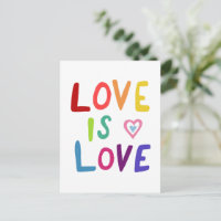 LOVE IS LOVE Colourful Rainbow 