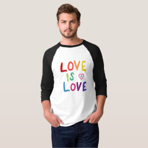 LOVE IS LOVE Colourful Rainbow Pride   T-Shirt