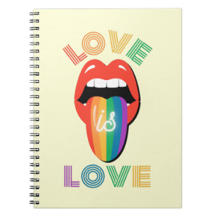 Love is love Cool Colourful LGBTQ Pride Month Notebook
