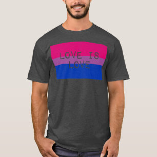 Love Is Love Cute Gay Biseual Pride Flag Aesthetic T-Shirt