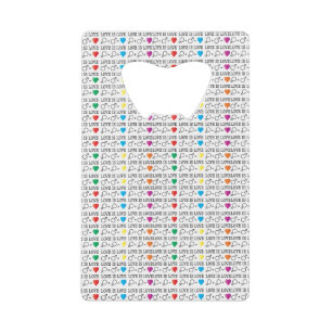 LOVE is LOVE equality quote in rainbow colours