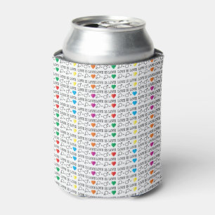 LOVE is LOVE equality quote in rainbow colours Can Cooler