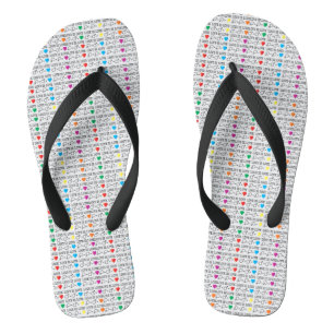 LOVE is LOVE equality quote in rainbow colours Flip Flops