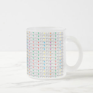 LOVE is LOVE equality quote in rainbow colours Frosted Glass Coffee Mug