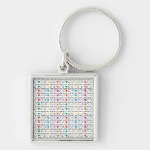 LOVE is LOVE equality quote in rainbow colours Key Ring
