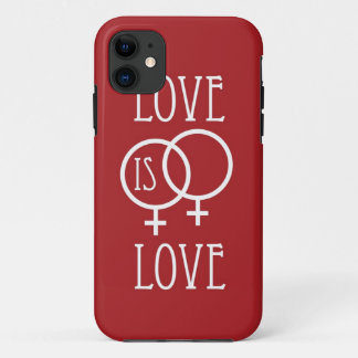 Love is Love (Female) Red iPhone 11 Case