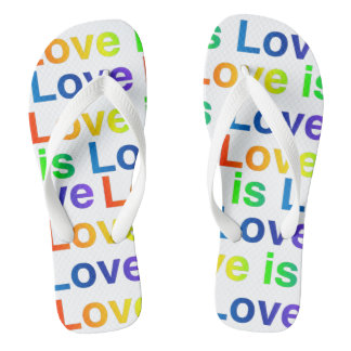 Love is Love flip flops