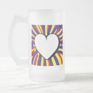 Love is Love Frosted Glass Beer Mug