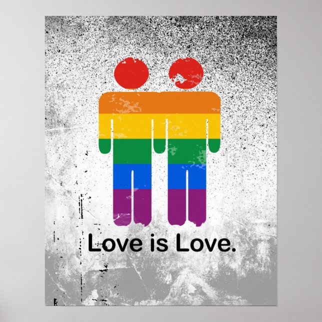 LOVE IS LOVE GAY COUPLE POSTER (Front)