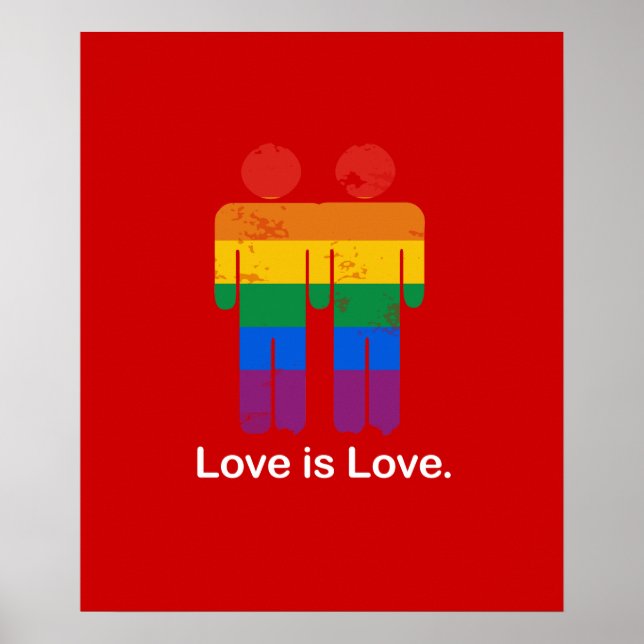 LOVE IS LOVE GAY COUPLE POSTER (Front)