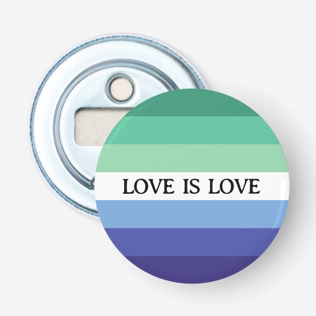 Love is Love Gay Flag LGBTQ Bottle Opener (Front)