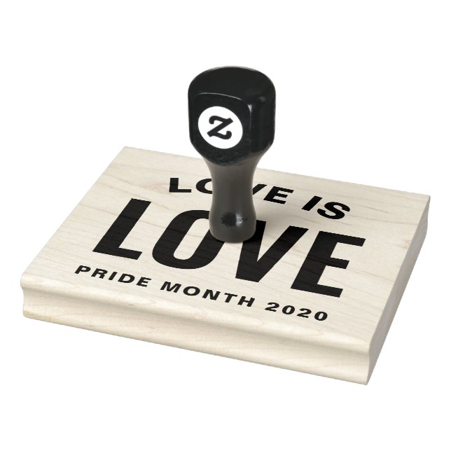 Love is love Gay Pride Custom Rubber Stamp (Stamp)