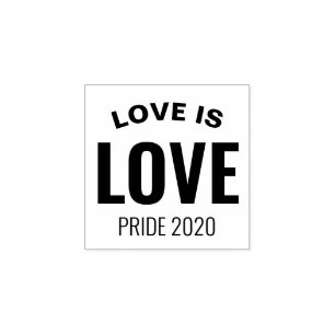 Love is love Gay Pride Custom Rubber Stamp